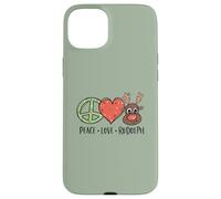 Peace Love & Rudolph Reindeer Christmas Xmas Kids Girls Case for iPhone 15 Plus