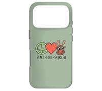 Peace Love & Rudolph Reindeer Christmas Xmas Kids Girls Case for iPhone 17 Pro