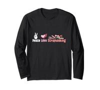 Peace Love Scrapbooking Scrapbooker Paper Crafting Long Sleeve T-Shirt