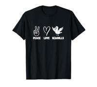 Peace Love Seagulls Men Women Cute Seagull T-Shirt