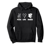 Peace Love Sharks Men Women Cute Shark Pullover Hoodie