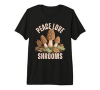 Peace Love Shrooms Morel Mushroom Foraging Premium T-Shirt
