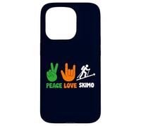 Peace Love Skimo Ski Mountaineering Uphill Crew Racing Life Case for iPhone 15 Pro