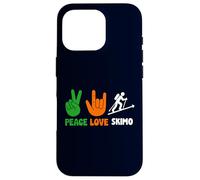 Peace Love Skimo Ski Mountaineering Uphill Crew Racing Life Case for iPhone 16 Pro