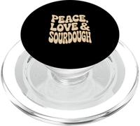Peace Love Sourdough Starter Baker PopSockets PopGrip for MagSafe