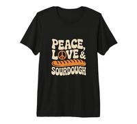 Peace Love Sourdough Starter Baker Premium T-Shirt