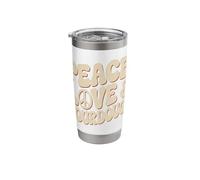 Peace Love Sourdough Starter Baker Stainless Steel Insulated Tumbler