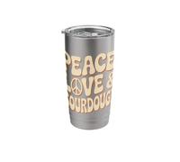 Peace Love Sourdough Starter Baker Stainless Steel Insulated Tumbler