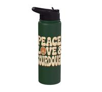 Peace Love Sourdough Starter Baker Stainless Steel Insulated Water Bottle