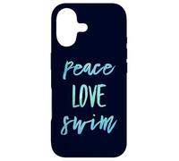 Peace Love Swim Life Swimmer Water Sport Case for iPhone 17