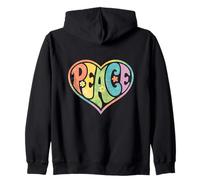 Peace Love Symbol Fun Hippie Better World Movement Zip Hoodie