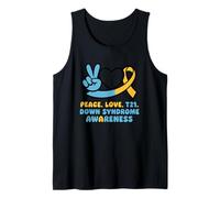 Peace Love T21 Down Syndrome Awareness Tank Top