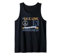 Peace Love T21 Down Syndrome Awareness Tank Top