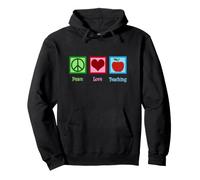 Peace Love Teaching Cute Teacher Pullover Hoodie