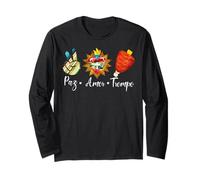 Peace Love Trompo Tacos al Pastor Mexican Food Long Sleeve T-Shirt