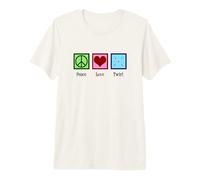 Peace Love Twirl Cute Baton Twirler Majorette Premium T-Shirt