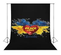 Peace Love Ukraine Classic Photography Backdrops Photoshoot Backdrop Background Easter Halloween Birthday Party