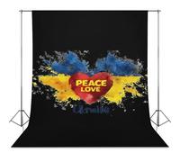 Peace Love Ukraine Classic Photography Backdrops Photoshoot Backdrop Background Easter Halloween Birthday Party