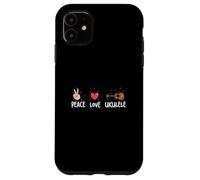 Peace Love Ukulele Funny Ukulele Musicians For A Uke Player Case for iPhone 11