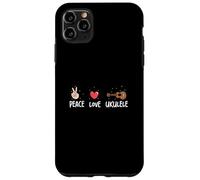 Peace Love Ukulele Funny Ukulele Musicians For A Uke Player Case for iPhone 11 Pro Max