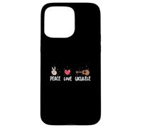 Peace Love Ukulele Funny Ukulele Musicians For A Uke Player Case for iPhone 15 Pro Max
