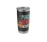 Peace Love Ukulele Stainless Steel Insulated Tumbler