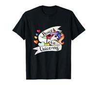 Peace Love Unicorns Value Graphic T-Shirt