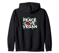 Peace Love Vegan Cabbage Zip Hoodie
