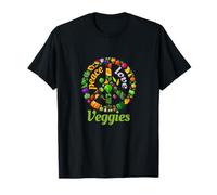 Peace, Love & Veggies - Healthy, Vegan, Animals, Vegetarian T-Shirt