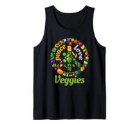 Peace, Love & Veggies - Healthy, Vegan, Animals, Vegetarian Tank Top