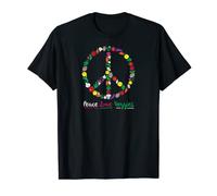 Peace Love Veggies Vegetable Lover Gift For Vegans T-Shirt