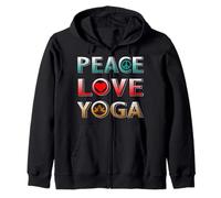 Peace Love Yoga Fun Peace Summer Namaste Zip Hoodie