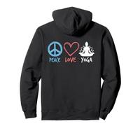 Peace Love Yoga Retro Zen Meditation Lotus Pullover Hoodie