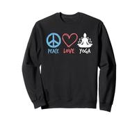 Peace Love Yoga Retro Zen Meditation Lotus Sweatshirt