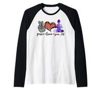 Peace Love Zen AF Meditating Spiritual Yoga Raglan Baseball Tee