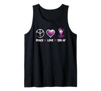 Peace Love Zen AF Meditating Spiritual Yoga Tank Top