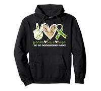 Peace Lover Cure Cholangiocarcinoma Awareness Pullover Hoodie