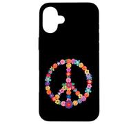 Peace Lover Floral 60's 70's Hippie Costume Colorful Flowers Case for iPhone 16 Plus