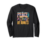 Peace Made Possible by Donuts Funny Concentration Long Sleeve T-Shirt