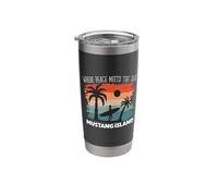 Peace Meets The sea - Mustang Island Stainless Steel Insulated Tumbler