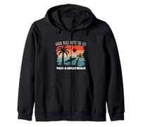 Peace meets the sea - Pass-a-Grille Beach Zip Hoodie