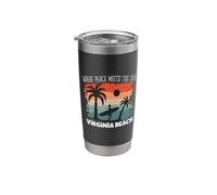 Peace Meets The sea - Virginia Beach Stainless Steel Insulated Tumbler