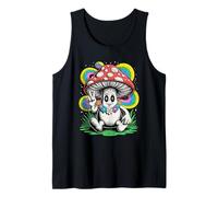 Peace Mushroom with Rainbow Aura Hippie Art Tank Top