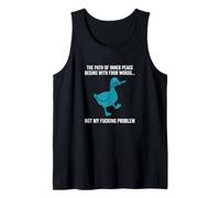 Peace Not My Problem Funny Sarcastic Duck Tank Top
