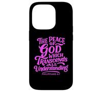 Peace of God Christian Scripture Faith Bible Philippians 4:7 Case for iPhone 14 Pro