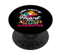 Peace Of My Heart Autism Daughter Autism Awareness PopSockets Swappable PopGrip