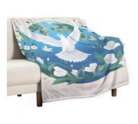 Peace on Earth Blanket Soft Flannel Throw Blanket 60"x80", Lightweight Decorative Blankets Warm Cozy Blankets for Couch, Bed, Camping & Travel, Ideal Gifts for Women Men