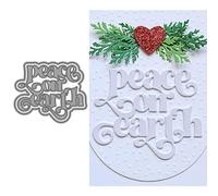 Peace on Earth Die Cuts for Card Making, Metal Cutting Dies for Paper Scrapbooking, DIY Stencils for Album Party Wedding Festivals Decoration