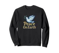 Peace on Earth Dove Illustration World Peace Sweatshirt