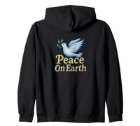 Peace on Earth Dove Illustration World Peace Zip Hoodie